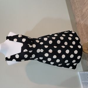Loft linen dress size 4. Black with cream polka dots. Worn once.